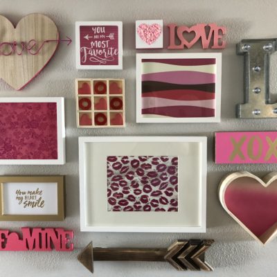Creating A Gallery Wall / Transition From Christmas to Valentines Decor