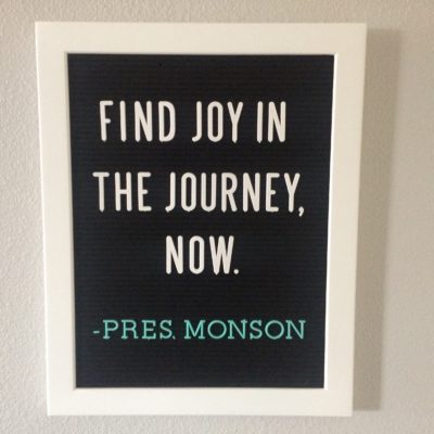Find Joy In The Journey, Now